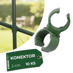 Conector Strend Pro, din plastic, pentru tije de susținere, 20 mm, pachet de 10 buc. (ofertă specială)