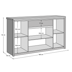 Kommode 4D1S, Sonoma-Eiche, NORTY TYP 11 (akce)