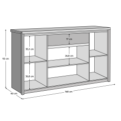 Komoda 4D1S, dub sonoma, NORTY TYP 11