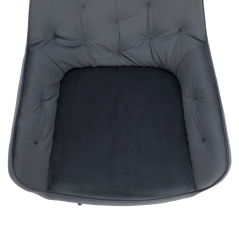 Designer-Sessel, grauer Samtstoff, VERIO