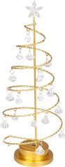 MagicHome karácsonyi dekoráció, karácsonyfa, 30 db LED, meleg fehér, IP20, 2 db AA elem, 40 cm