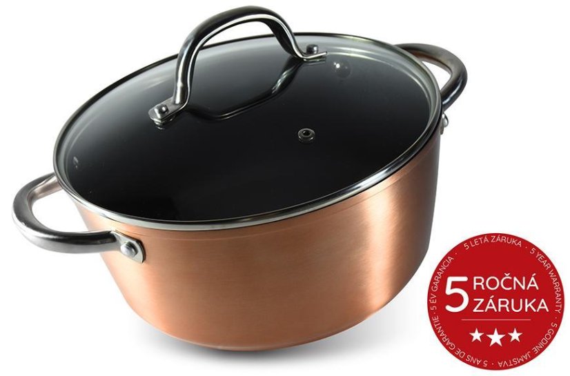 Hrniec MagicHome Copper Line, 28 cm, 5,9 lit, s pokrievkou