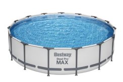 Bestway® Steel Pro MAX medence, 56488, szűrő, szivattyú, létra, fedél, 4,57x1,07 m