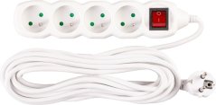 Kabel DG-F804BK 07,00 m, przedłużacz, 4 gniazda + wyłącznik (akce)