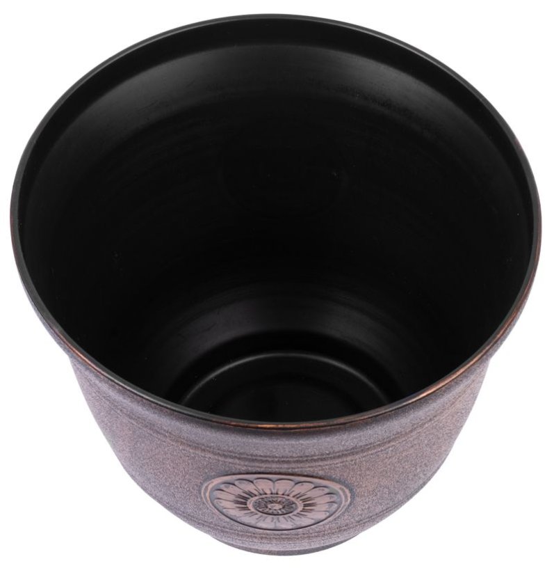 Strend Pro Blumentopf, Metalleffekt, Kupferoptik, 25x30 cm (akce)