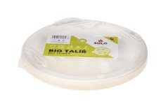 Okrogli krožniki 17,5 cm, komplet 12 BIO krožnikov za enkratno uporabo, 12 pakiranj/škatla