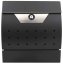 Briefkasten, 34x10x37,5cm, halbrunder schwarzer Edelstahl, XL-TOOLS