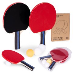 Súprava na stolný tenis 2 pálky 3 loptičky
