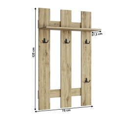 Vešiakový panel 75, dub navarra, DORSI
