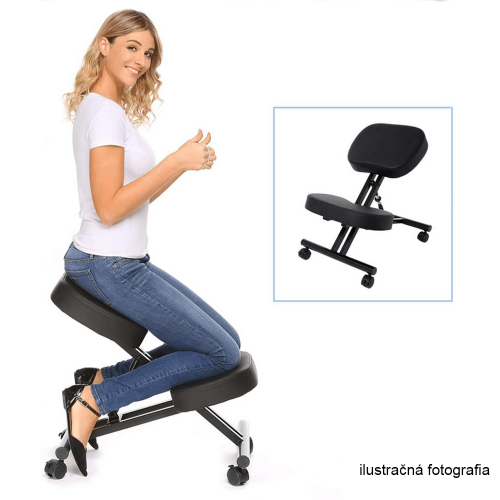 Ergonomiczny fotel klęczący, krem/buk, GROCO