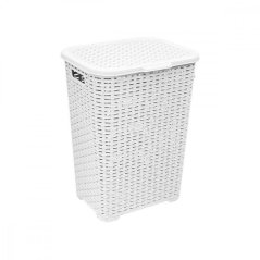 Kôš na špinavé prádlo UH 60l biely 44x34x61 cm imitácia Ratan 641055005