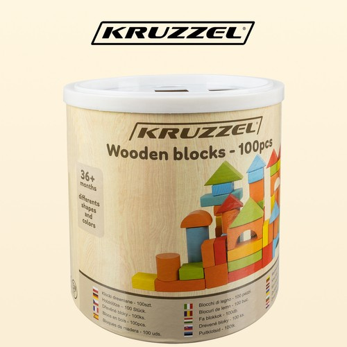 Lesene kocke - 100 kom. Kruzzel 22666
