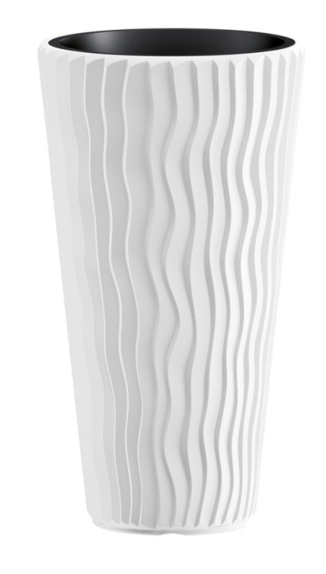 Pflanzgefäß mit Einsatz SANDY Slim 400, weiß