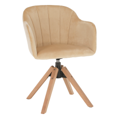 Vrtljivi stol, bež/bukev, DALIO