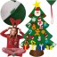 Weihnachtsbaum aus Filz mit Dekoration 24856