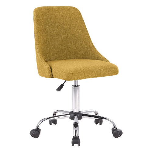 Krzesło biurowe, żółty/chrom, EDIZ
