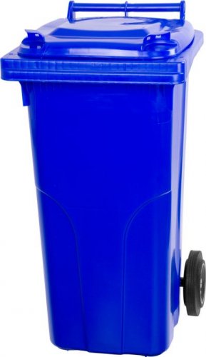 Kontener MGB 240 lit., plastikowy, niebieski, popielniczka na odpady