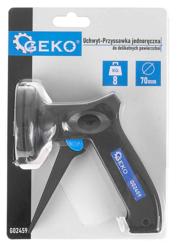 Saugnapf mit Griff, Durchmesser 70 mm, Tragkraft 8 kg, GEKO