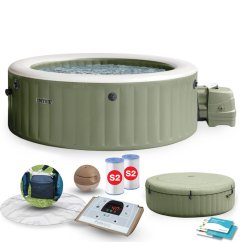 Inflatable SPA hot tub with hydromassage for 6 people 216x71 cm premium accessories, INTEX 28428NP (akce)