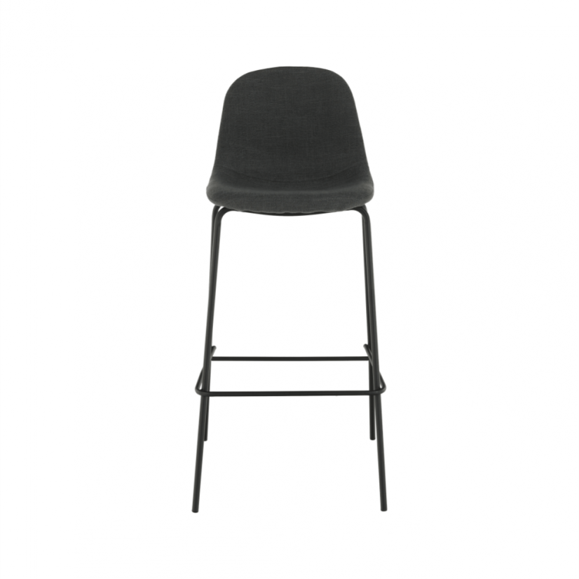Barhocker, dunkelgrauer Stoff/Metall, MARIOLA 2 NEU