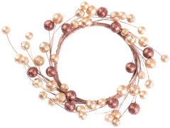 MagicHome Weihnachtsdekoration, Kranz, Beeren, Gold, 15 cm