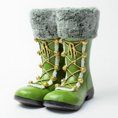 Ozdoba na buty 13,5x14x18 cm żywica poliestrowa w kolorze zielonym