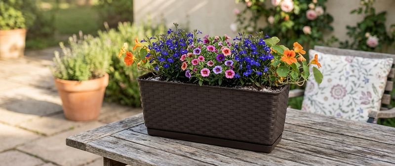 Virágcserép RATOLLA P 6 lit, barna, szőnyeggel