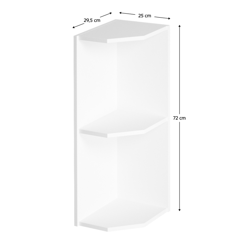 Oberer Eckschrank, weiß, AURORA G25PZ
