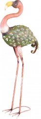 Dekoracija MagicHome Mecco, Flamingo, pločevina, 37x19x85 cm