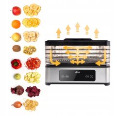 Veľký dehydrátor potravín IDEAL INOX 400 W