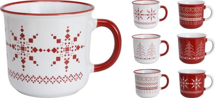 Kubek świąteczny 450 ml mieszanka porcelany