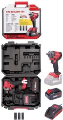 Utahovák Worcraft CIW-S20LiBM-450 ShareSYS, 20V Li-Ion, rázový, 450Nm, 1/2&quot; square, SET 1x akumulátor 4.0 Ah + nabíječka, v kufru