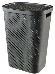Košara Curver® INFINITY RECYCLED 60 lit., antracit, 35x44x60 cm, za rublje, rublje