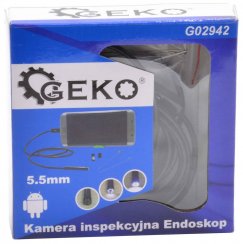 Kamera inspekční voděodolná průměr kamery 5,5 mm USB, 6 LED diod, 2 m, GEKO