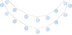 MagicHome Cottonball lánc, fehér, 16 LED hideg fehér, IP20, egyszerű világítás, világítás, L-3 m
