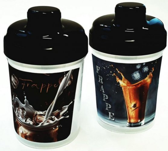 Sportska boca/shaker plastična 300/450 ml FRAPPE mix
