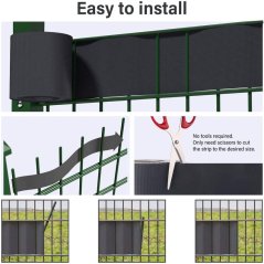 Trak Strend Pro EUROSTANDARD, 190 mm, L-35 m, tieniaca, antracit, pokrivni, za ograjne panele, z 20 sponkami, 450g/m2, PVC, RAL7016 (akce)