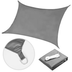 Foaie de soare pătrată 4x4 m gri