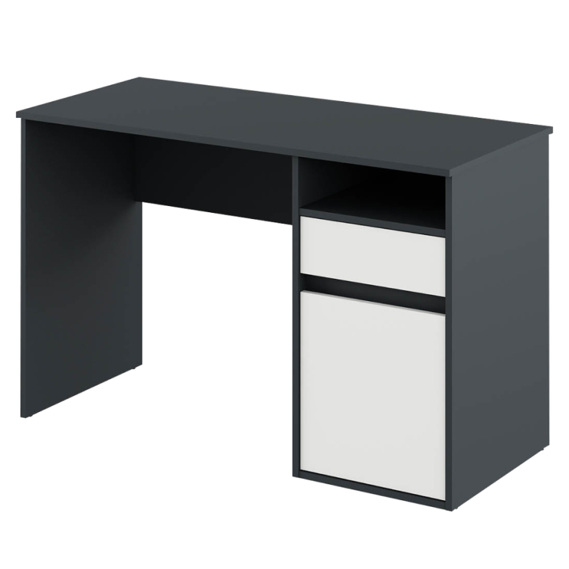 PC-Tisch, Graphit/Weiß, BILI NEU