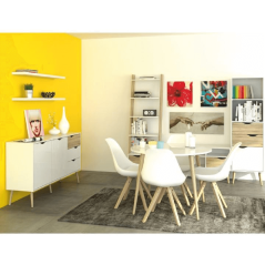 TV stolek / skříňka, dub sonoma/bílá, OSLO 75391