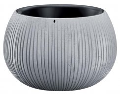 Květinac BETON Bowl, 29/19x20 cm, šedý
