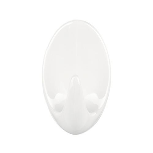 tesa® Cârlig permanent, oval L, alb, plastic, ambalaj. 2 buc