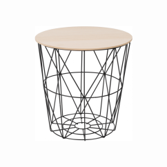 Beistelltisch, natur/schwarz, NANCER TYP 3