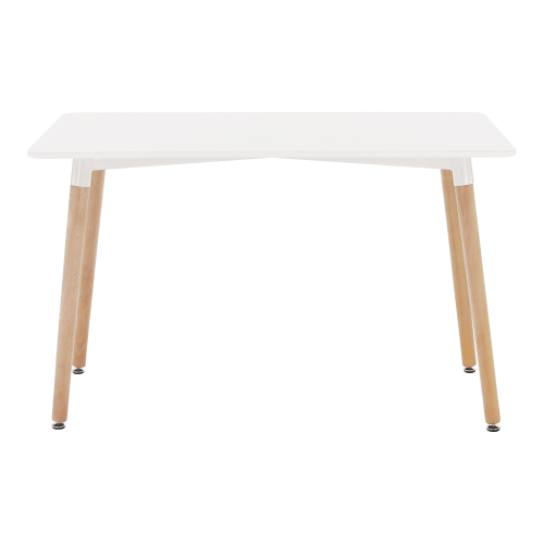 Jídelní stůl, bílá/buk, 120x70 cm, DIDIER 4 NEW