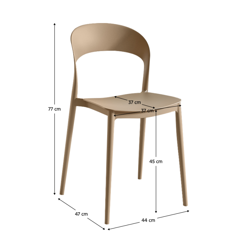 Stapelstuhl, beige, RADANA NEU (akce)