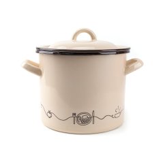 Emajliran lonec s pokrovom 19 cm/4 l Linea decor