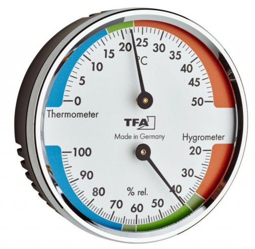 Termometr i higrometr UH okrągły KLC