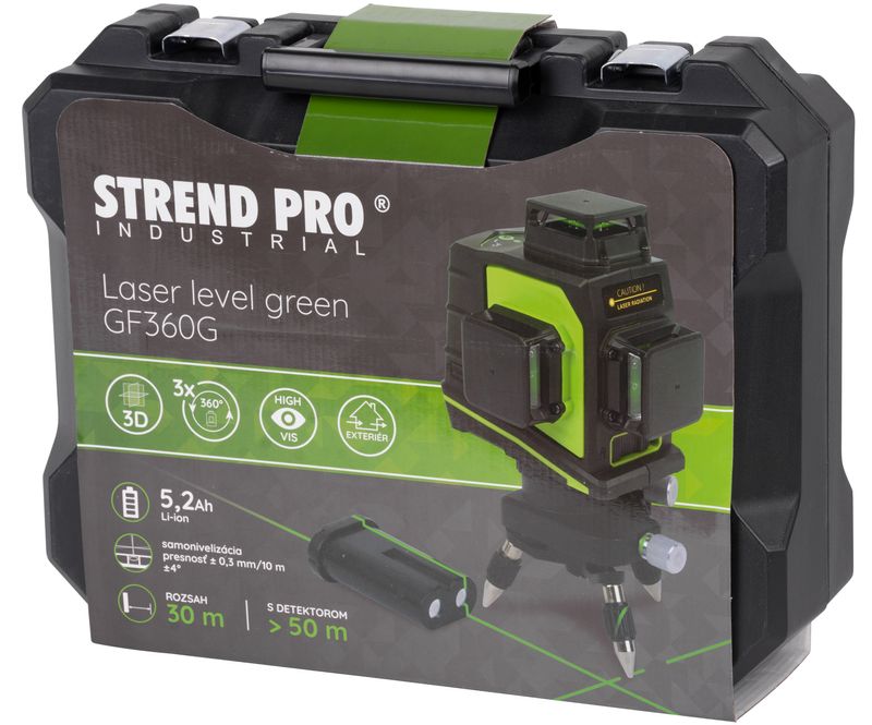 Laser STREND PRO INDUSTRIAL GF360G, 3D, zelen