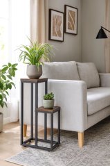 Stojan na kvety s 2 policami Loft