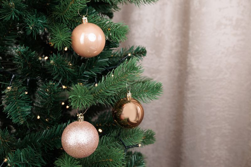 MagicHome Weihnachtskugeln, 12 Stück, Roségold, für den Weihnachtsbaum, 6 cm